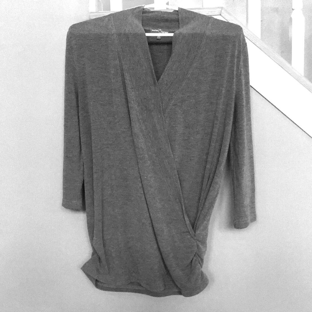 Market & Spruce Henri Ruche Sides Knit Top